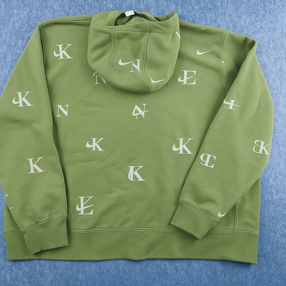 Nike Hoodie Mens XXL Hoodie Spellout All Over Print Swoosh Logo Streetware NWOT - Picture 3 of 6